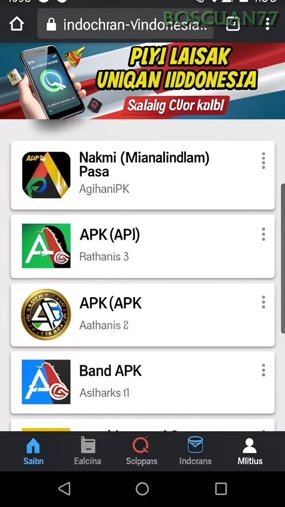 Cuplikan layar ACEPARTY — aktivitas